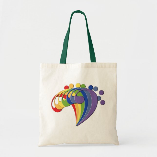 Fan Bass Rainbow Tote Bag (Front)