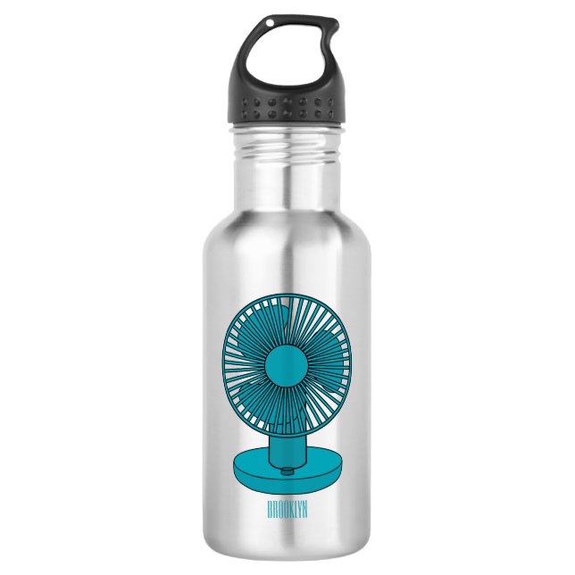 Fan cartoon illustration  532 ml water bottle (Front)