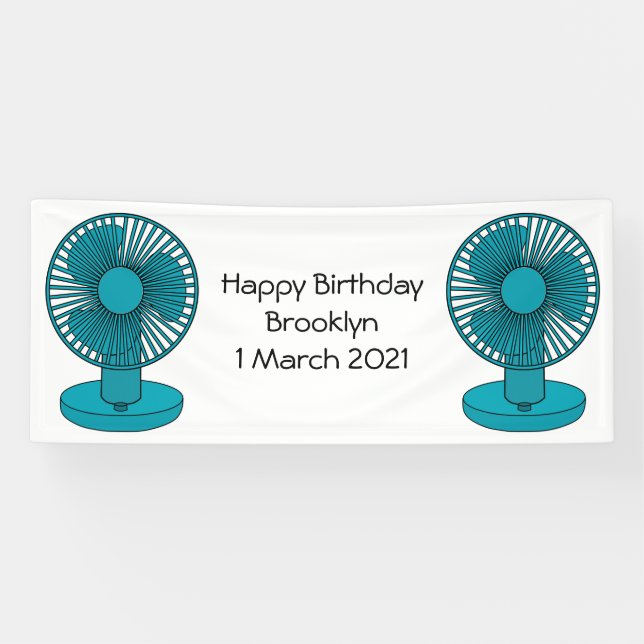 Fan cartoon illustration banner (Horizontal)