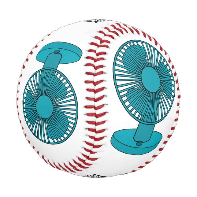Fan cartoon illustration  baseball (Angled)