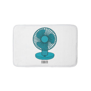 Fan cartoon illustration  bath mat