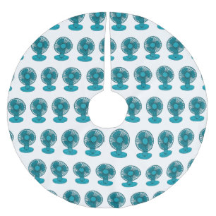 Fan cartoon illustration  brushed polyester tree skirt