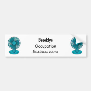 Fan cartoon illustration bumper sticker