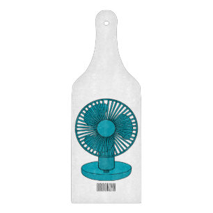 Fan cartoon illustration cutting board
