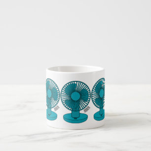Fan cartoon illustration  espresso cup