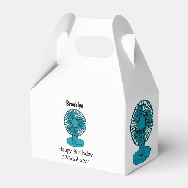 Fan cartoon illustration favour box (Front Side)