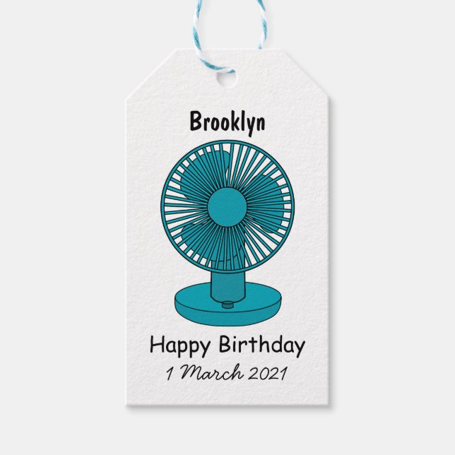 Fan cartoon illustration gift tags (Front)