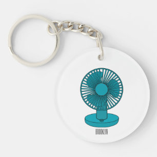 Fan cartoon illustration  key ring