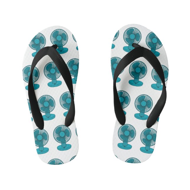 Fan cartoon illustration  kid's flip flops (Footbed)