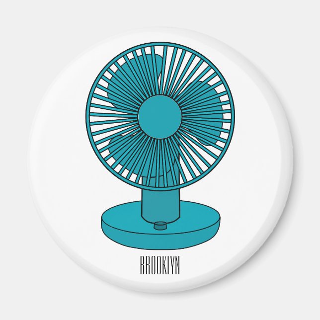 Fan cartoon illustration  magnet (Front)