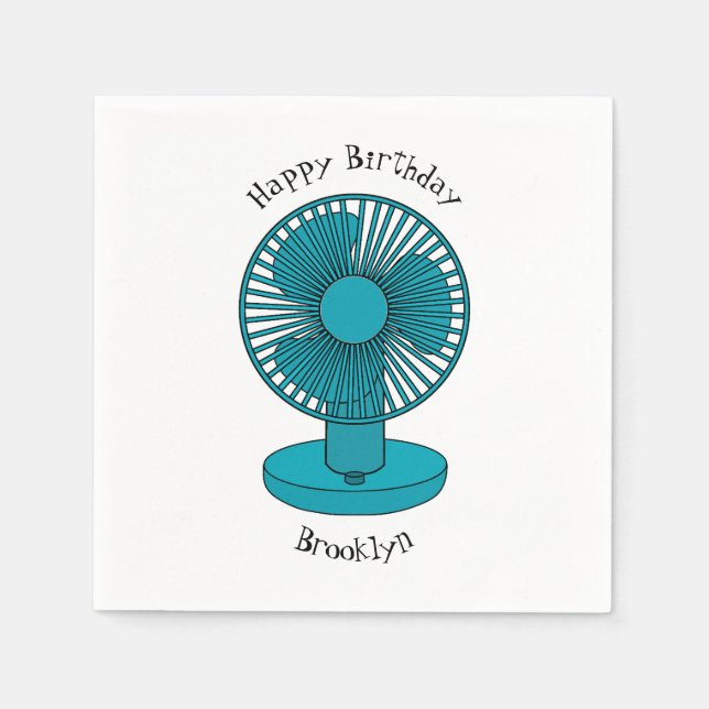 Fan cartoon illustration napkin (Front)