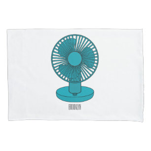 Fan cartoon illustration  pillowcase
