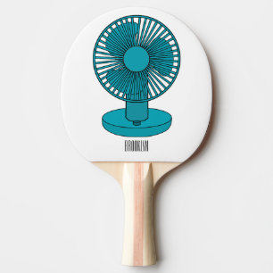 Fan cartoon illustration ping pong paddle