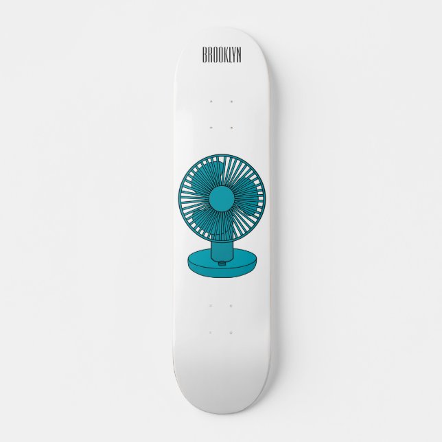 Fan cartoon illustration  skateboard (Front)
