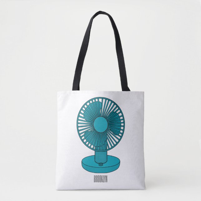 Fan cartoon illustration  tote bag (Front)