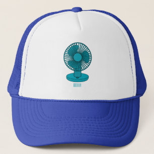 Fan cartoon illustration  trucker hat
