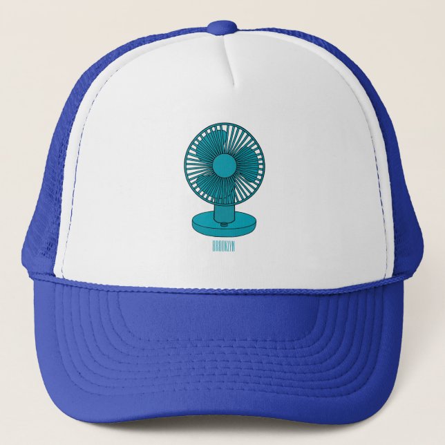 Fan cartoon illustration  trucker hat (Front)