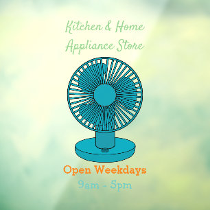 Fan cartoon illustration window cling