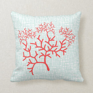 Fan Coral Designer Accent Throw Pillow