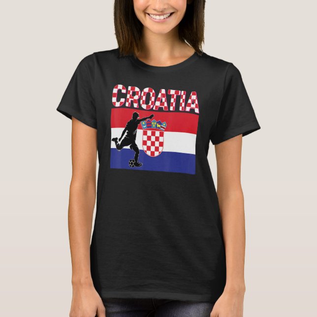 Fan Croatia National Team World Football Soccer Ch T-Shirt (Front)