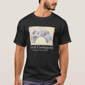 Fan Design Garden under Snow Paul Gauguin Art Grap T-Shirt