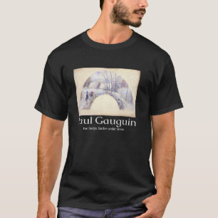 Fan Design Garden under Snow Paul Gauguin Art Grap T-Shirt
