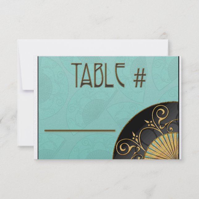 Fan Elegant (Blue) Table Numbers (Front)