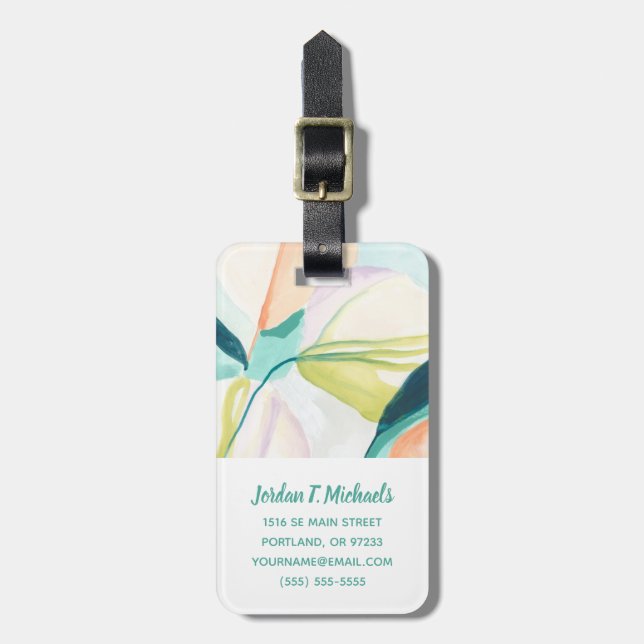 Fan Flowers IV Luggage Tag (Front Vertical)