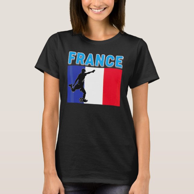 Fan France National Team World Football Soccer Cha T-Shirt (Front)