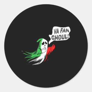 Fan Ghoul For Men Women Italian Funny Halloween Gh Classic Round Sticker