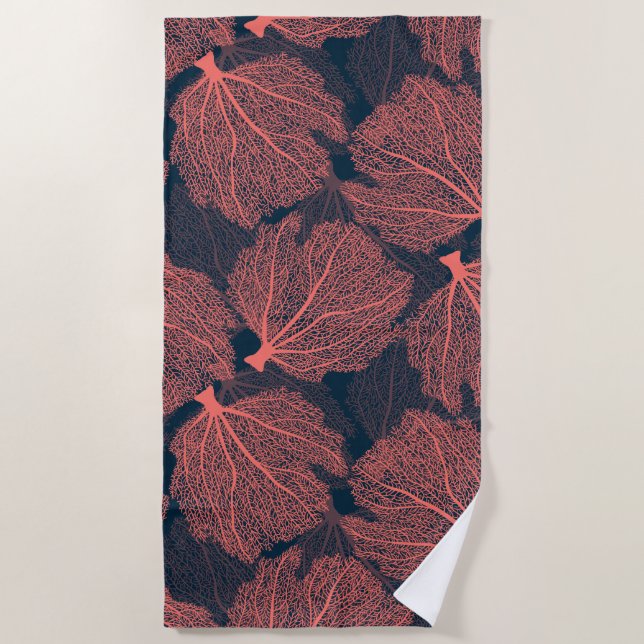 Fan living colral beach towel (Front)