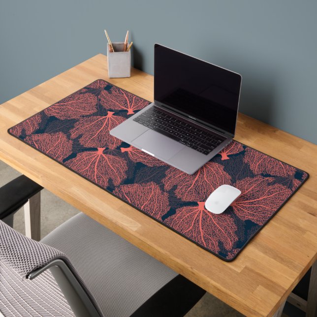 Fan living colral desk mat (Office 2)