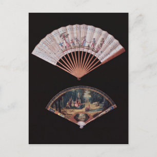 Fan of Vernis Matin type, French, mid-18th Postcard