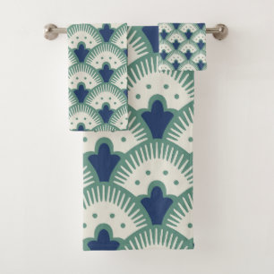 Fan Pattern Bath Towel Set