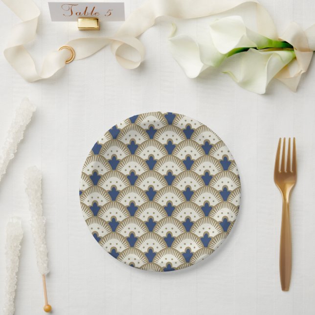 Fan Pattern Paper Plate (Wedding)