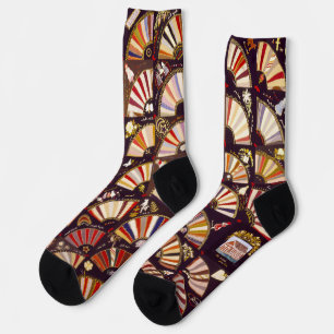 Fan quilt socks