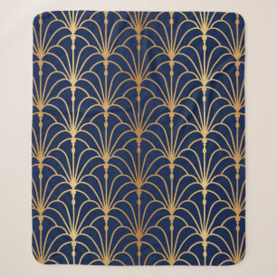 Fan seamless pattern. Chinese, Japanese style. Tra Sherpa Blanket