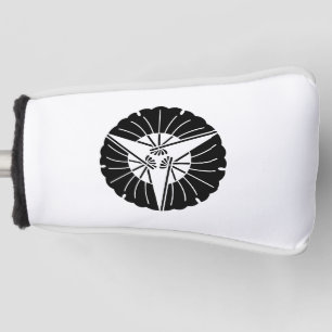 Fan-shaped three ginkgo leaves golf head cover