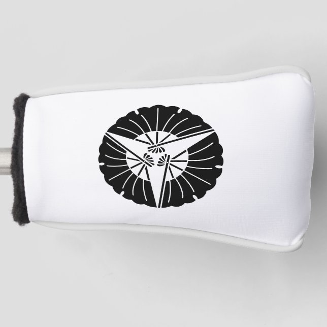 Fan-shaped three ginkgo leaves golf head cover (Front)