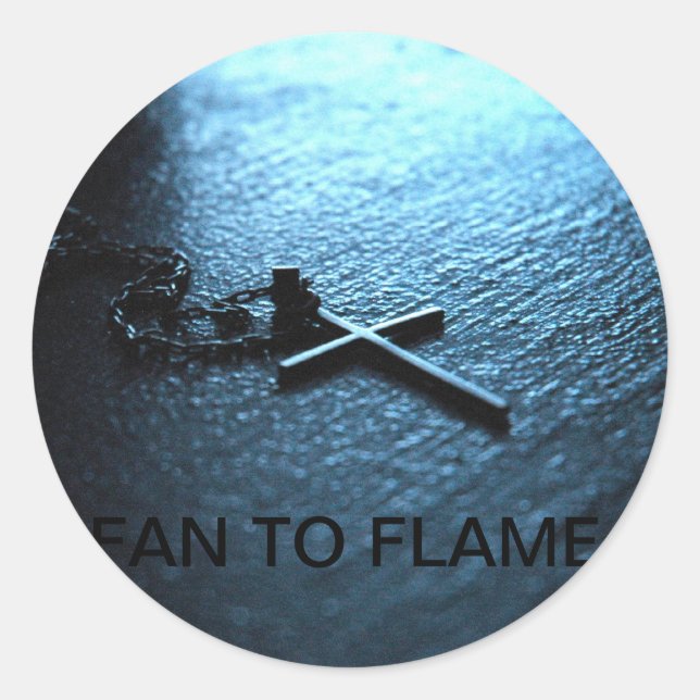 Fan To Flame Classic Round Sticker (Front)
