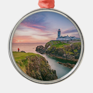 Fanad Head Lighthouse Donegal, Ireland Metal Tree Decoration