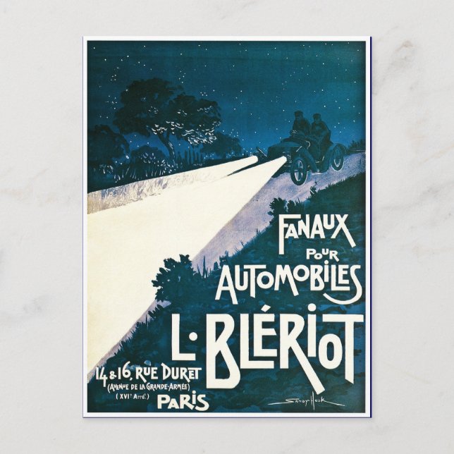 Fanaux Pour Automobiles L Bleriot - Paris, France Postcard (Front)