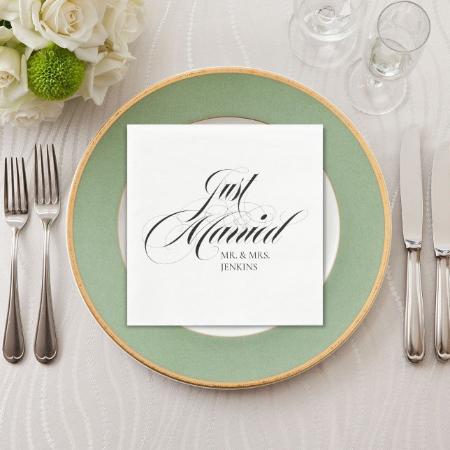 Fanciest Just Married Reception  Napkin (Creator Uploaded)