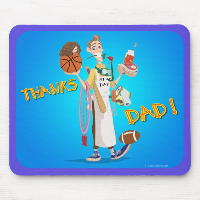 Fanciful Arts Design_THANKS_DAD_mousepad Mouse Mat (Front)
