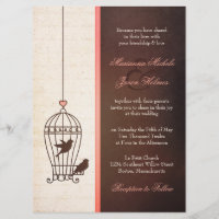 Fanciful Bird Cage - Chocolate & Pink Wedding