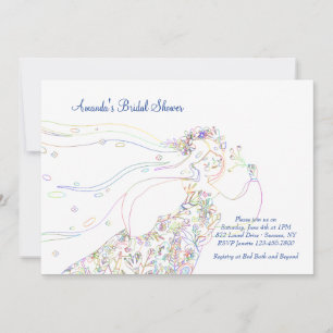 Fanciful Bride Bridal Shower Invitation