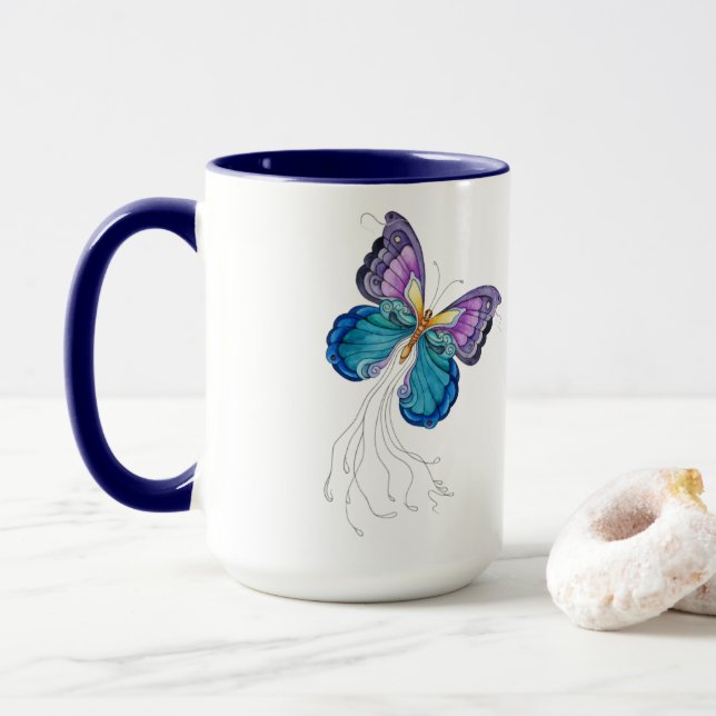Fanciful Butterfly Mug (With Donut)