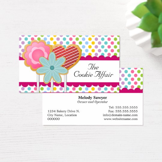 Fanciful Cookie Pops Business Card