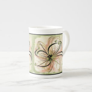 Fanciful Flower Bone China Mug