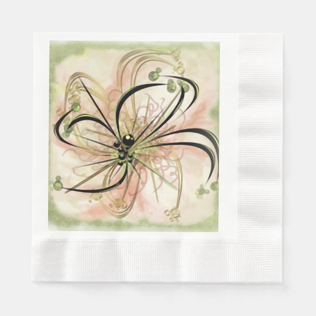 Fanciful Flower Napkin (Front)